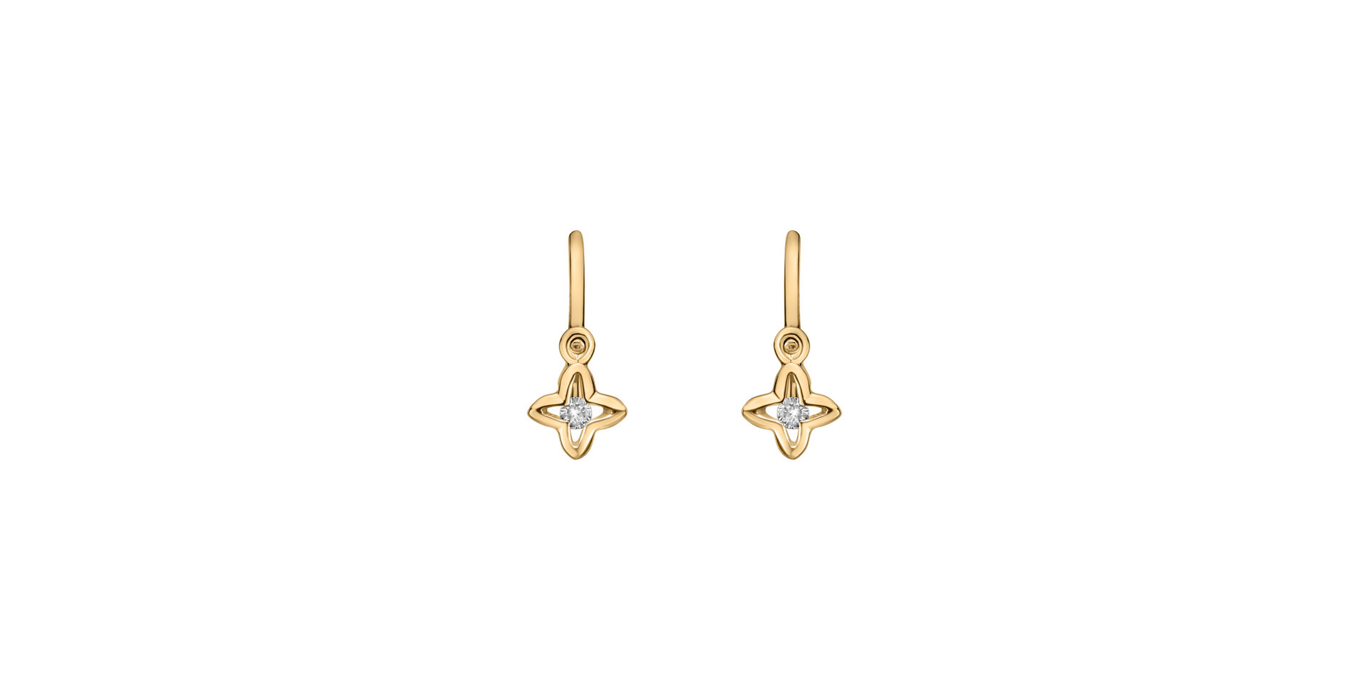 Children's diamond earrings Princess Star