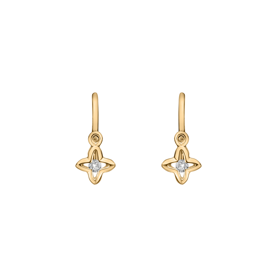 Children's diamond earrings Princess Star