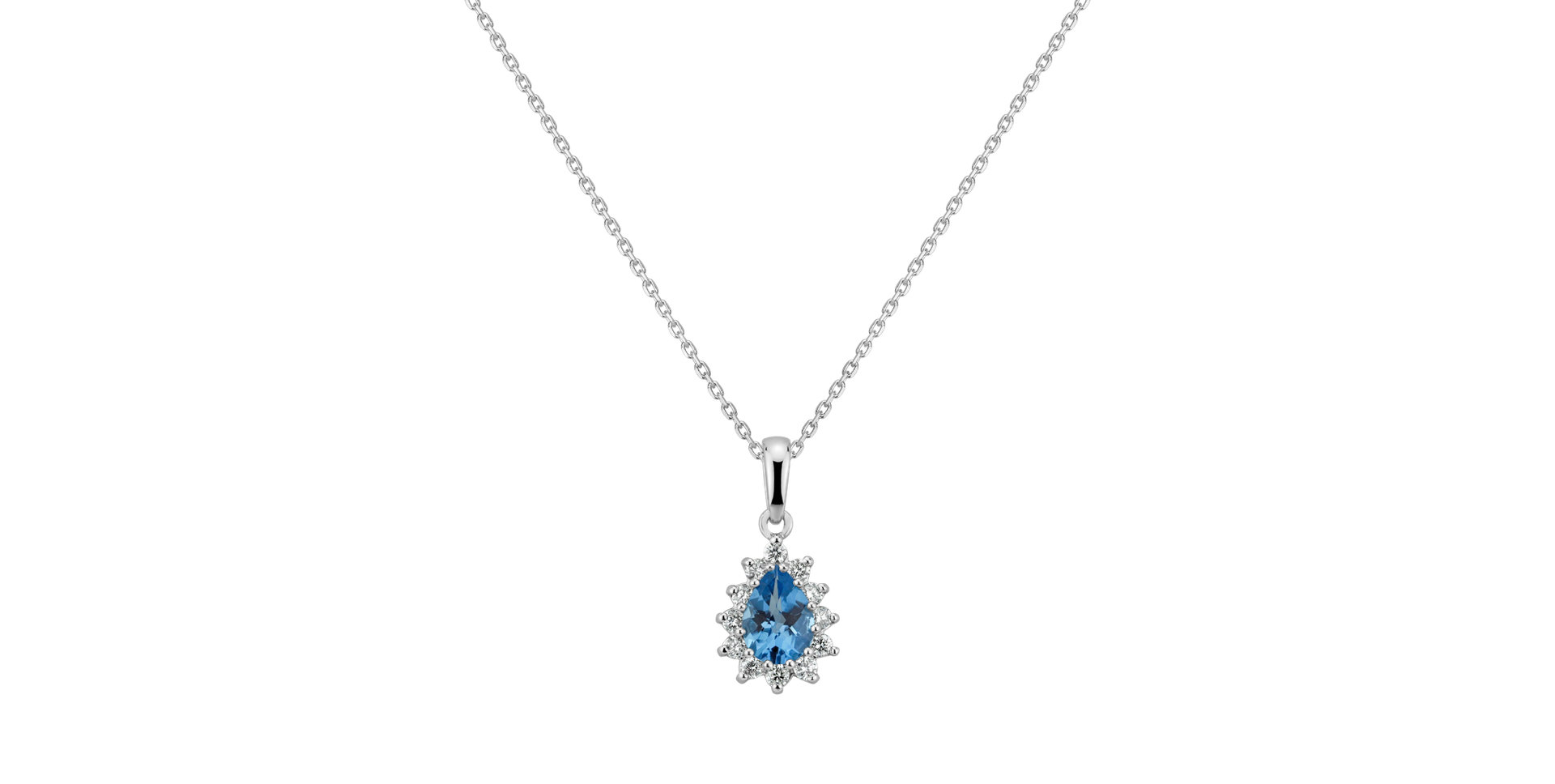 Diamond pendant with Topaz Queen Might