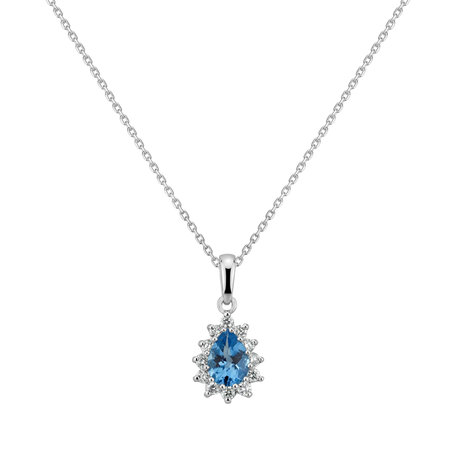 Diamond pendant with Topaz Queen Might