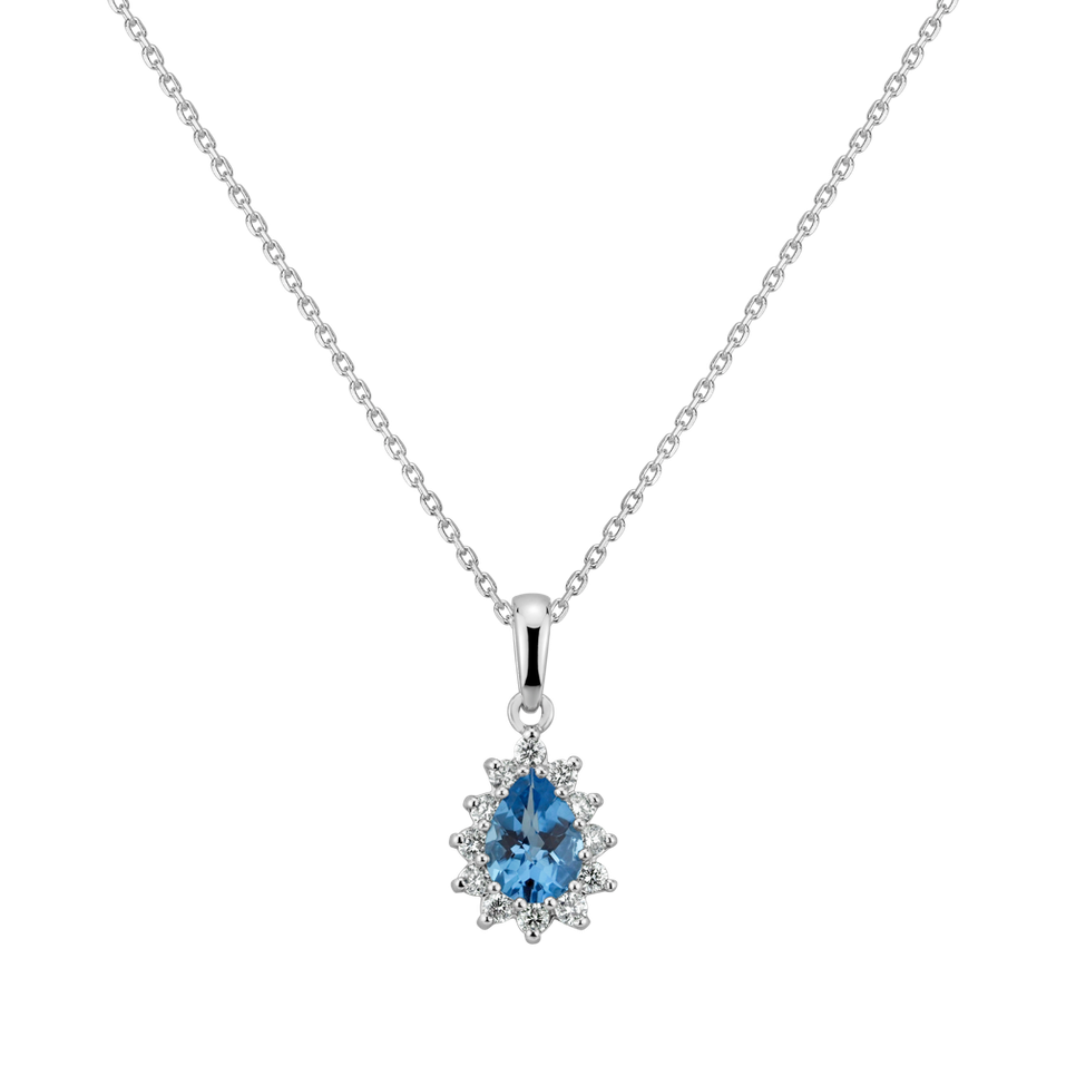 Diamond pendant with Topaz Queen Might