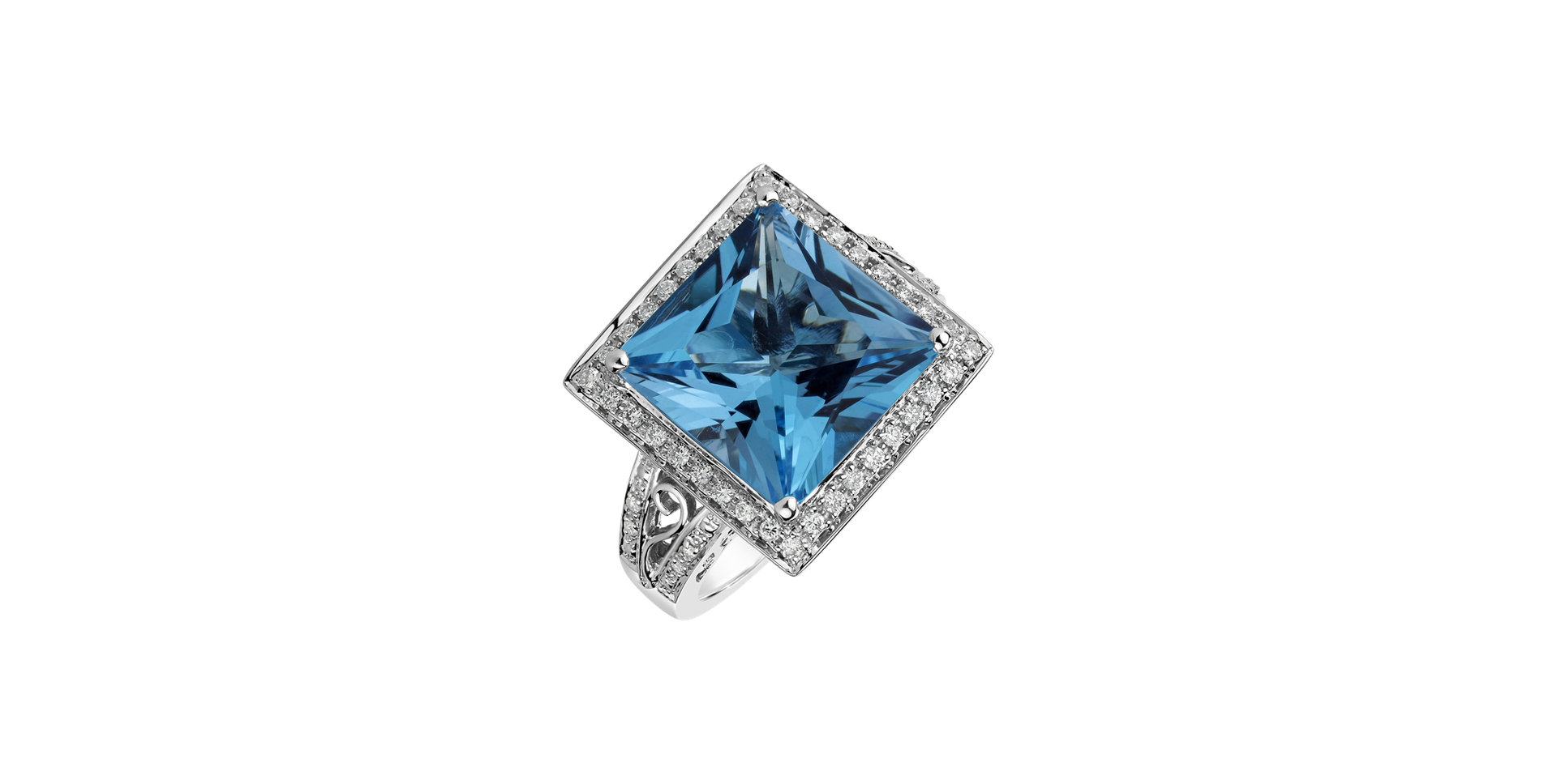 Diamond ring with Topaz Anastasia Dream