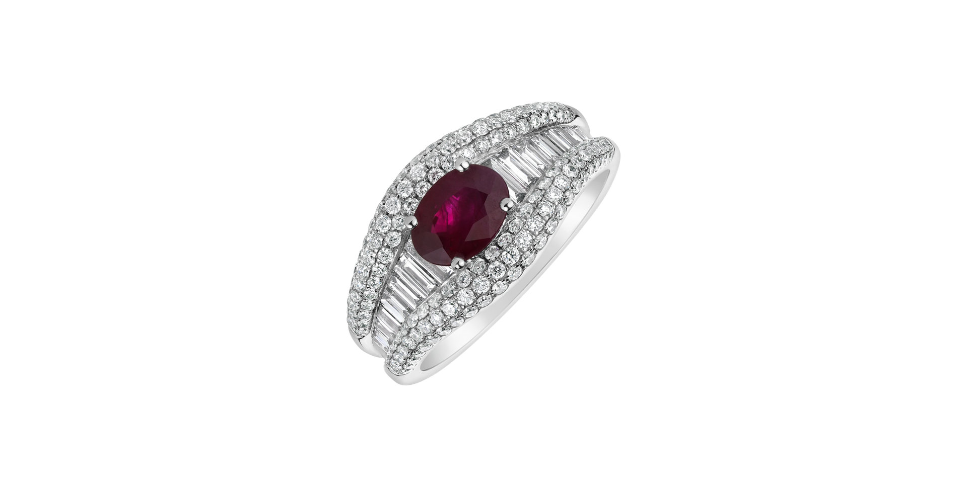 Diamond ring with Ruby Einauidi