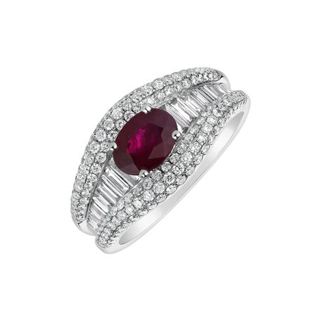 Diamond ring with Ruby Einauidi