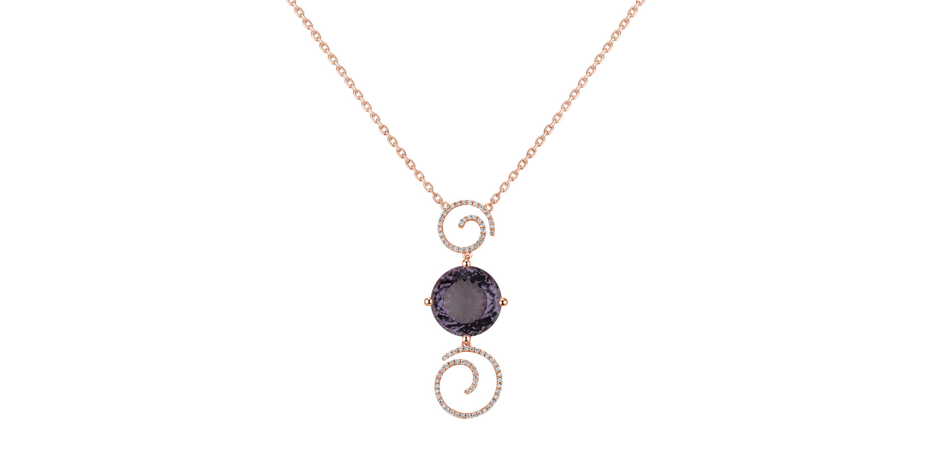 Diamond necklace with Amethyst Unique Membership