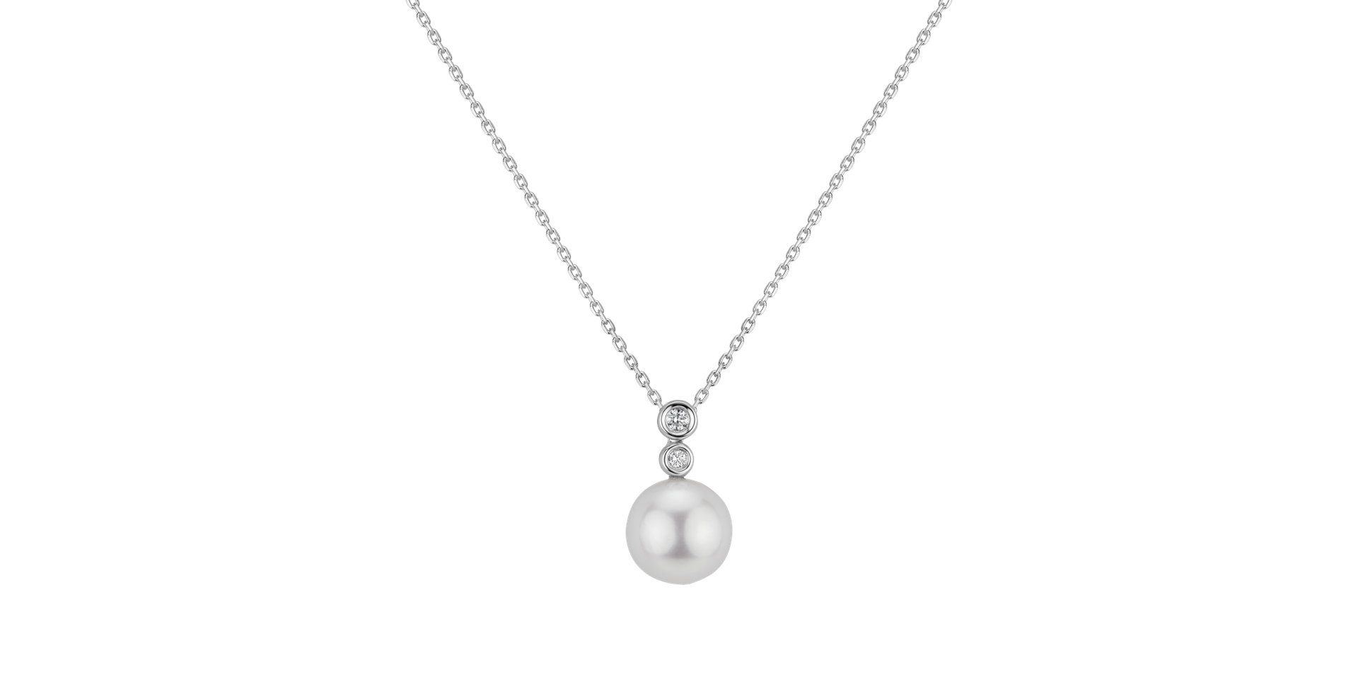 Diamond pendant with Pearl Isabelle