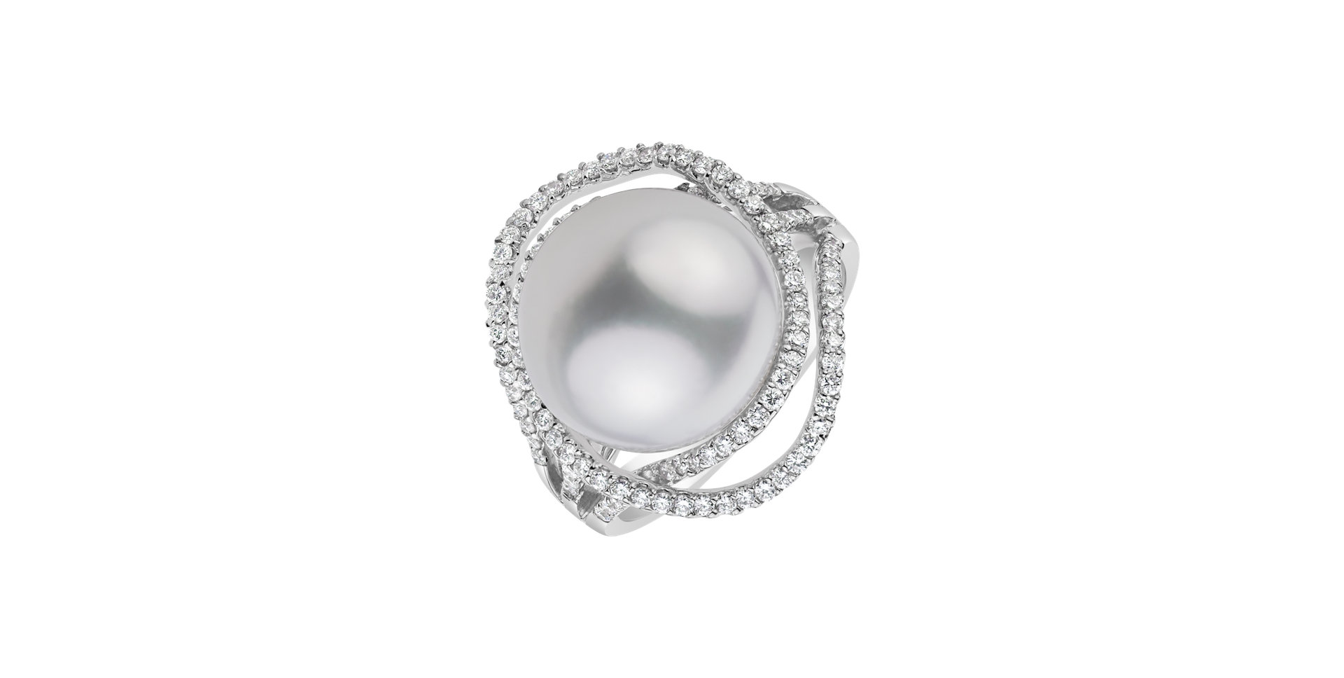 Diamond ring with Pearl Caribbean Treasure