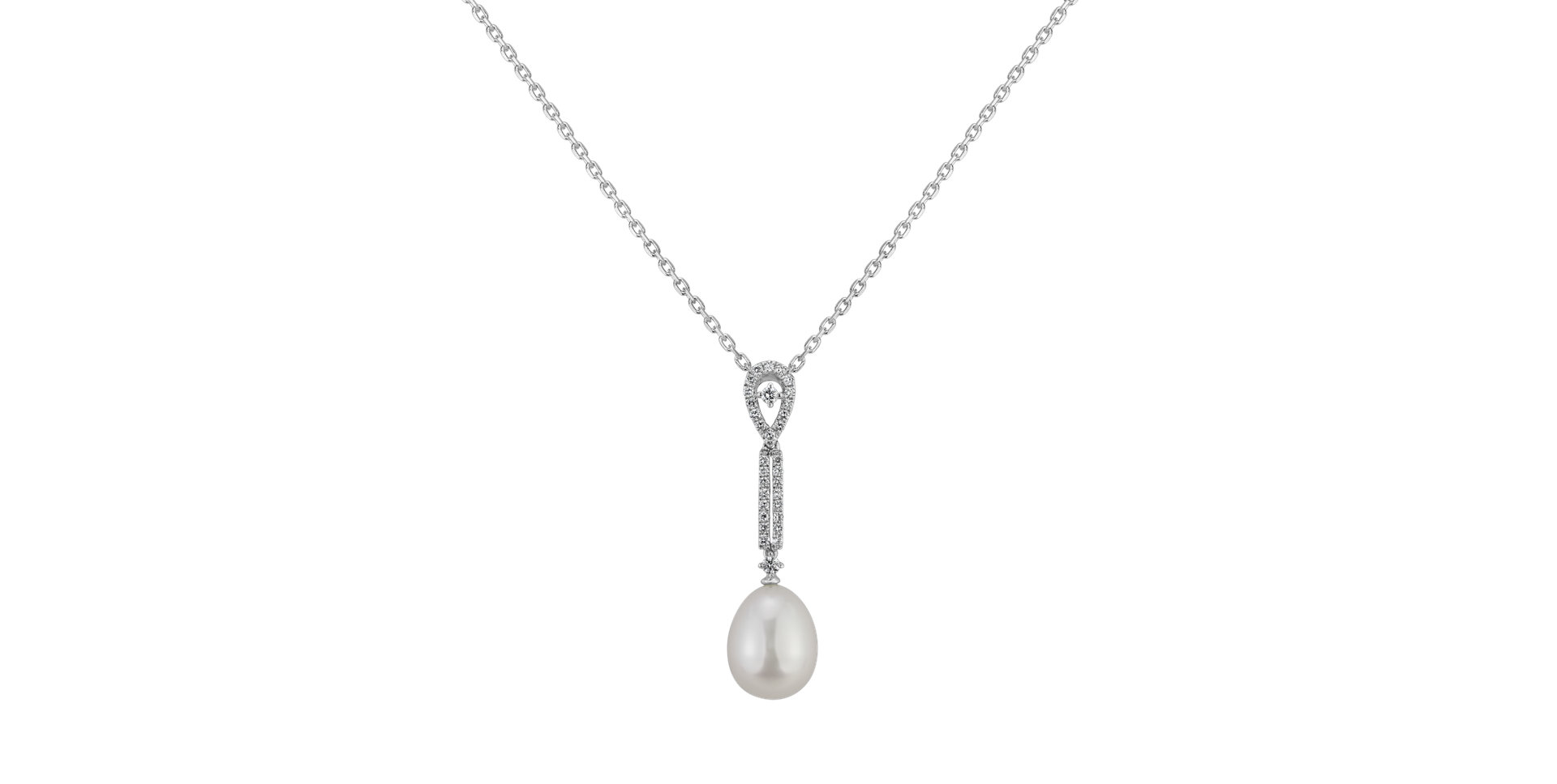 Diamond pendant with Pearl Heavenly Ocean