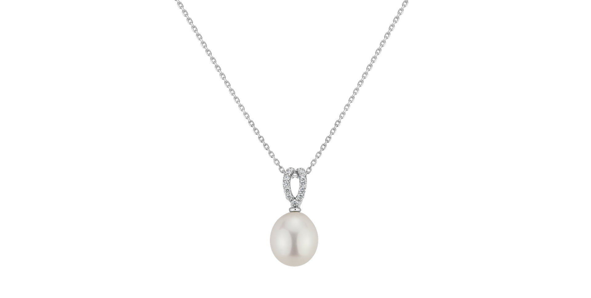 Diamond pendant with Pearl Marine Treasure