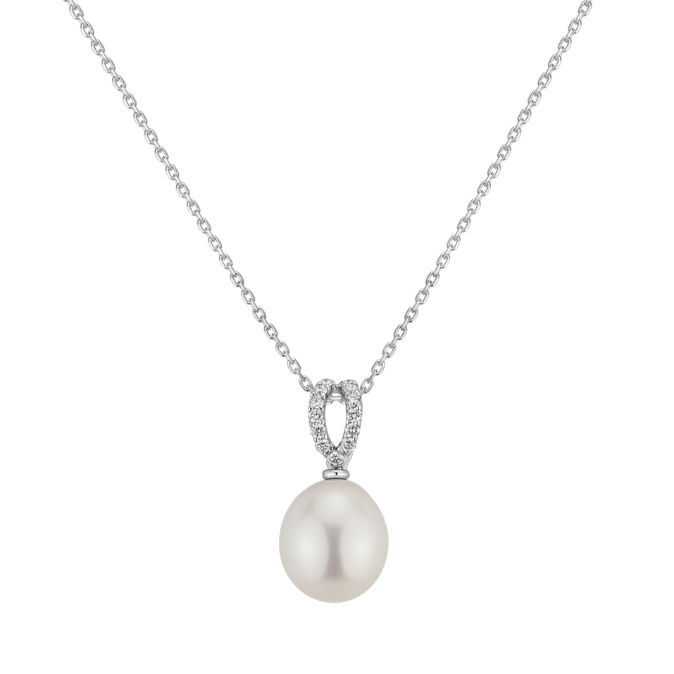 Diamond pendant with Pearl Marine Treasure