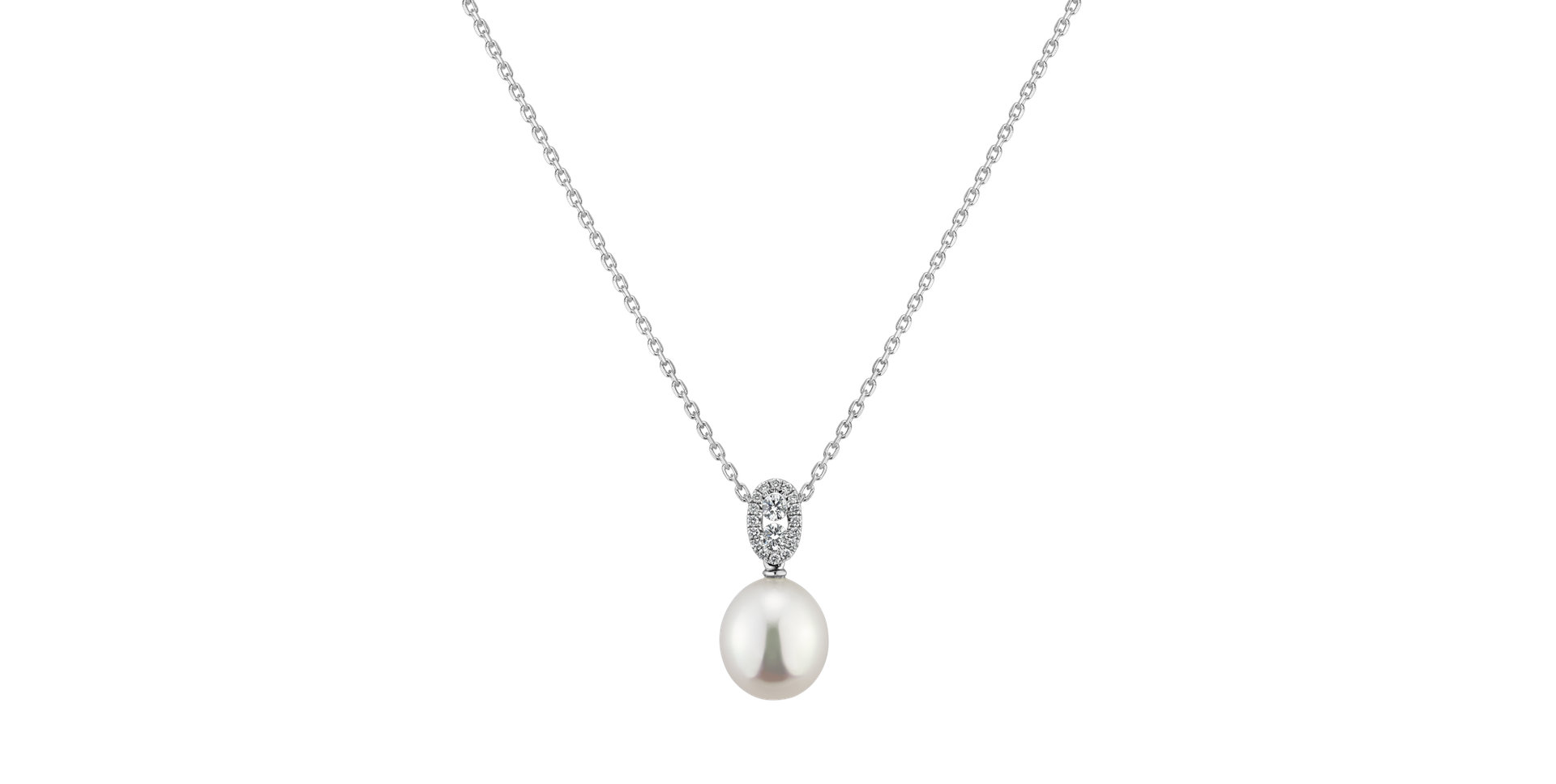 Diamond pendant with Pearl Marine Dream