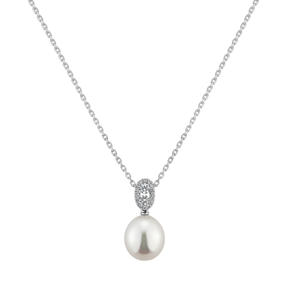 Diamond pendant with Pearl Marine Dream