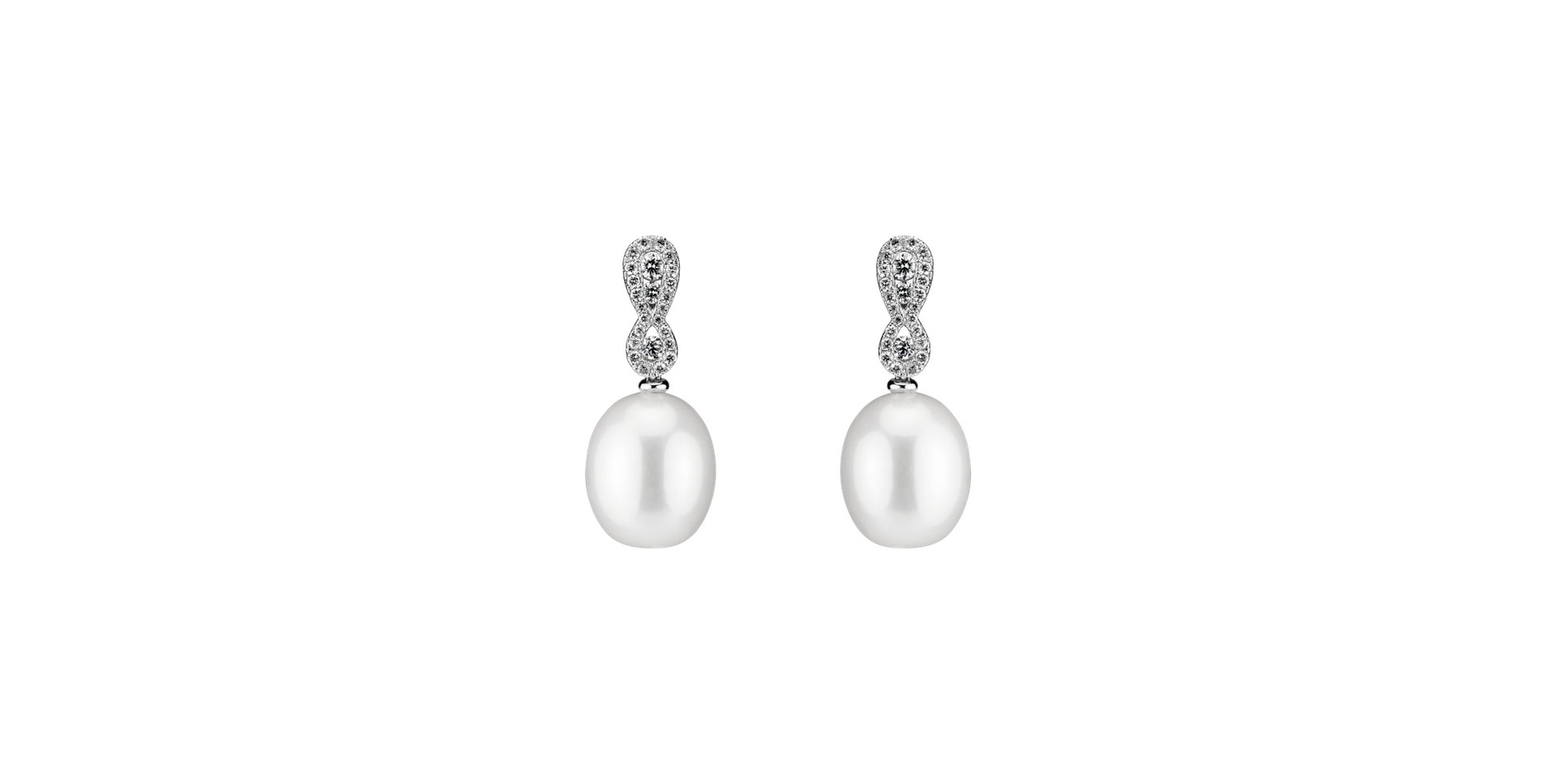 Diamond earrings with Pearl Sea Wonder