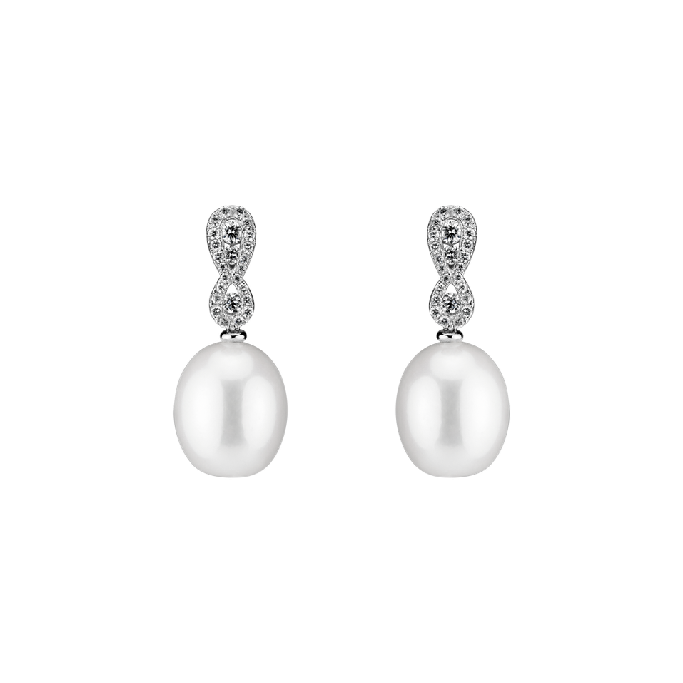 Diamond earrings with Pearl Sea Wonder