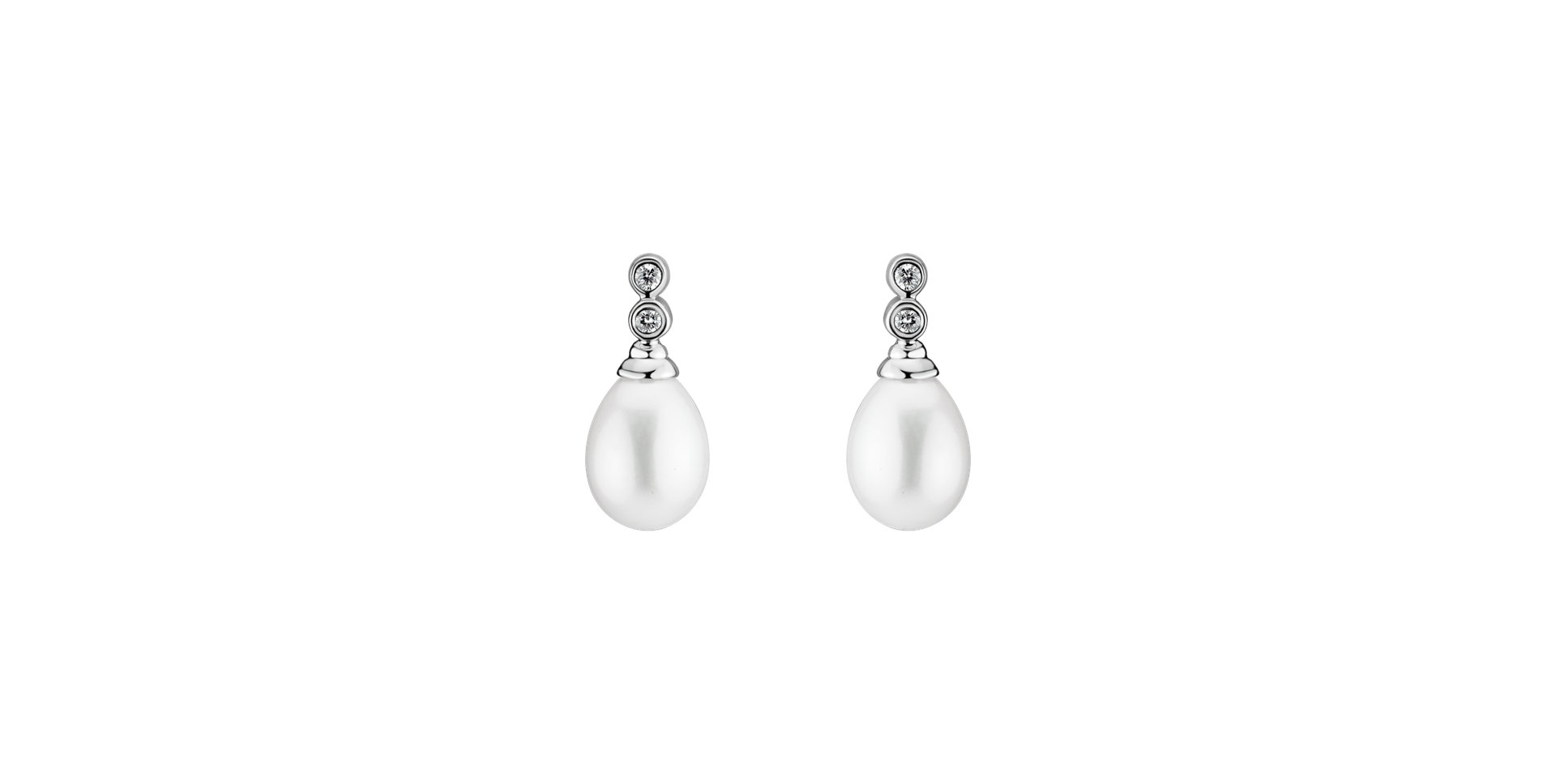 Diamond earrings with Pearl Marine Wonder