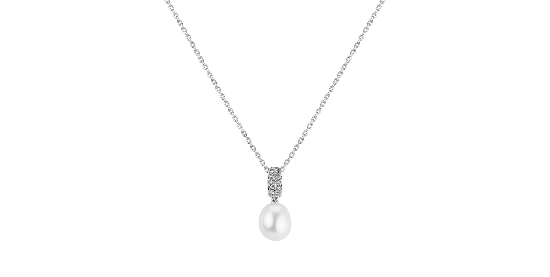 Diamond pendant with Pearl Ocean Mystery