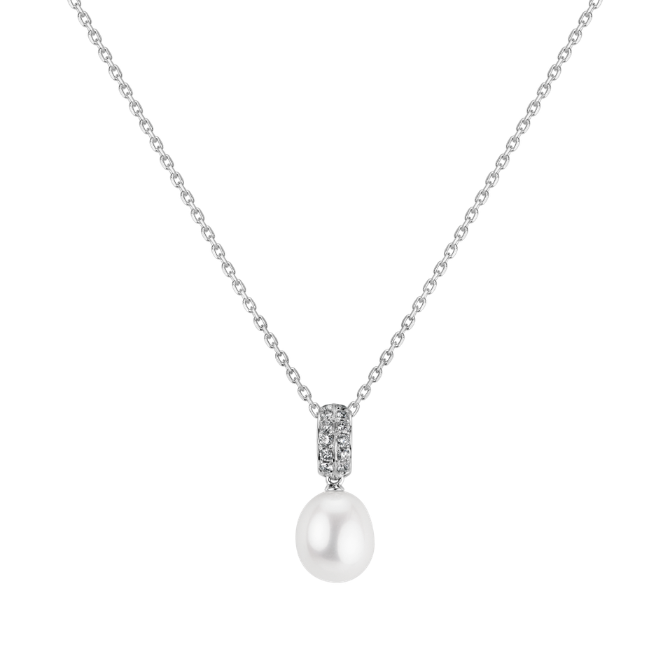 Diamond pendant with Pearl Ocean Mystery