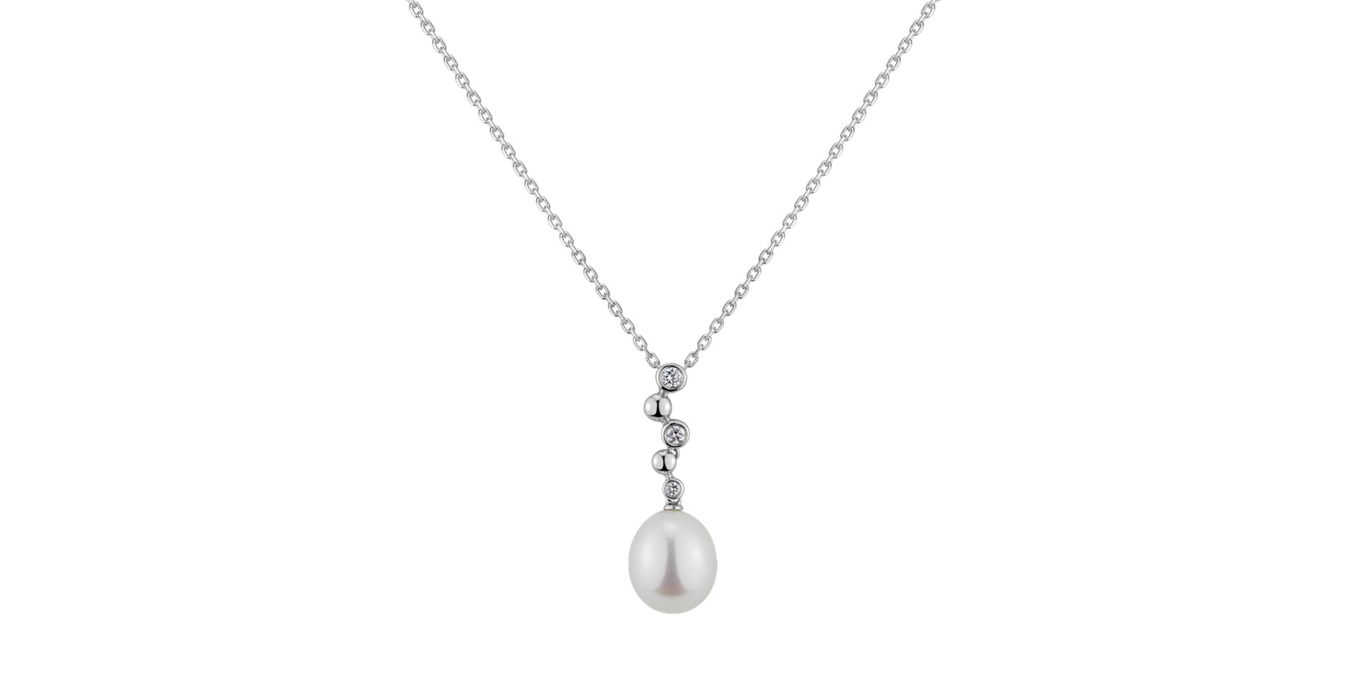 Diamond pendant with Pearl Pearl Royalty
