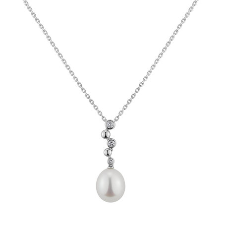 Diamond pendant with Pearl Pearl Royalty