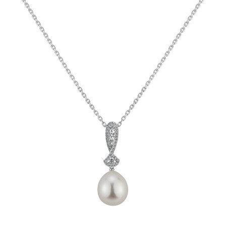 Diamond pendant with Pearl Soul of the Ocean