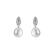 Diamond earrings with Pearl Divine Depth2
