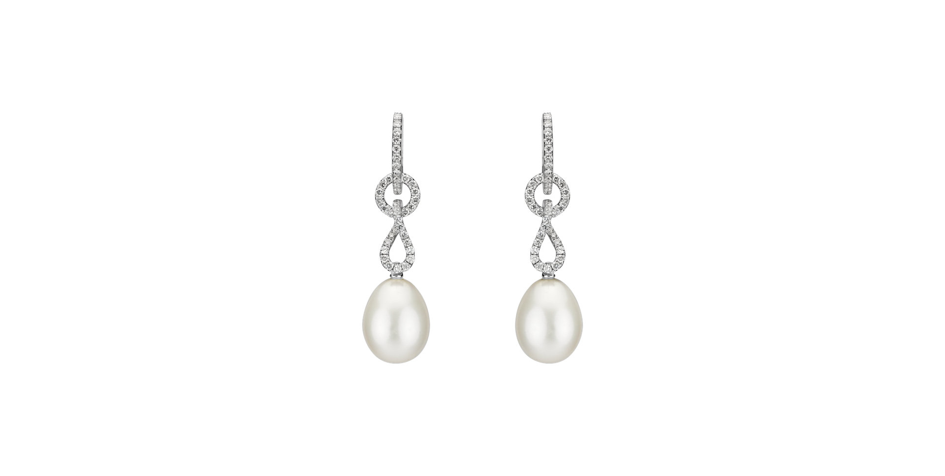 Diamond earrings with Pearl Secret Lagoon