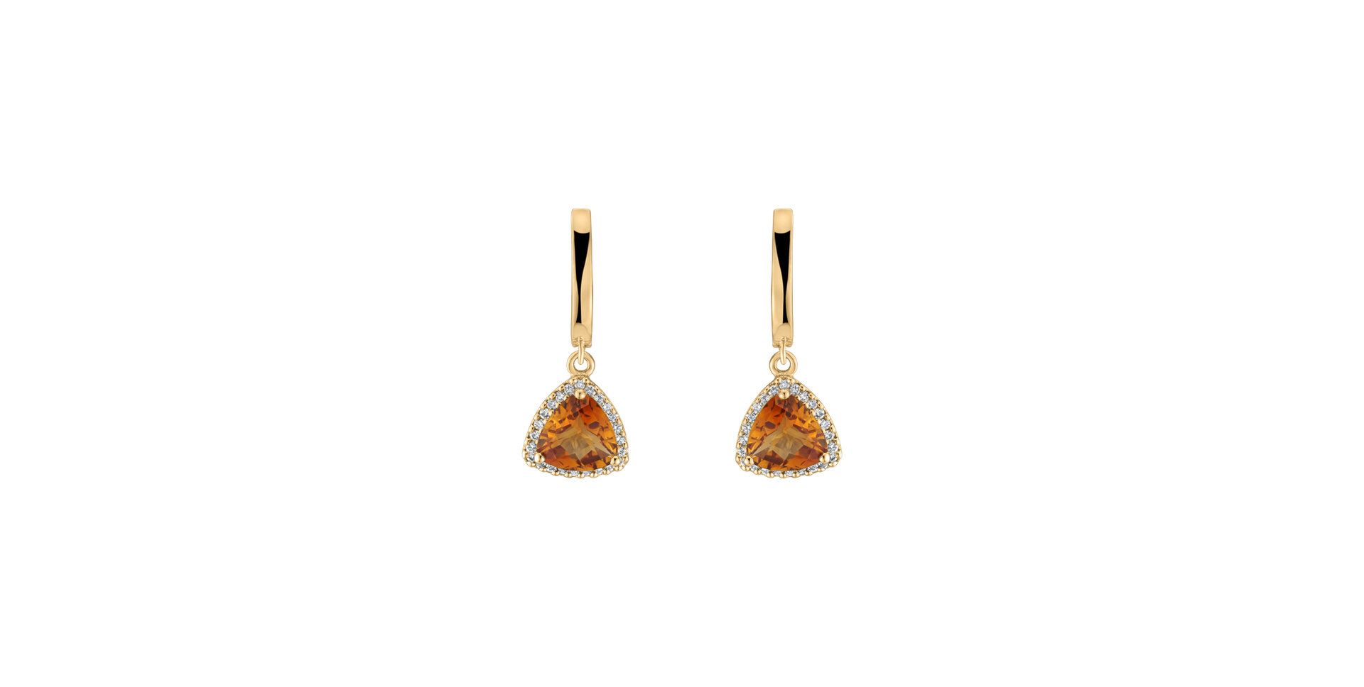 Diamond earrings with Citríne Chevalierie