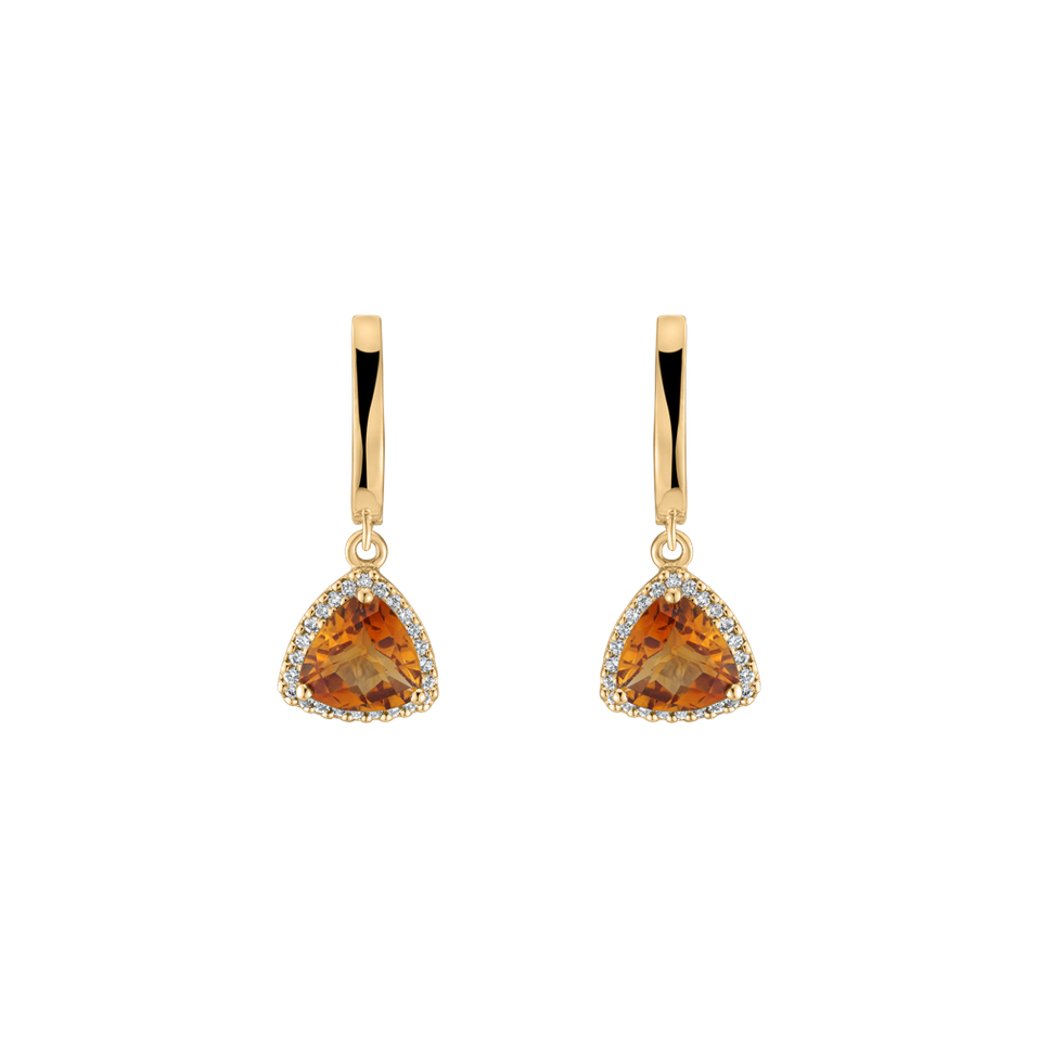 Diamond earrings with Citríne Chevalierie