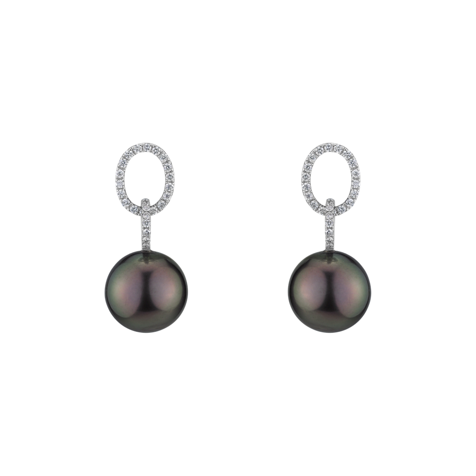 Diamond earrings with Pearl Thanelle