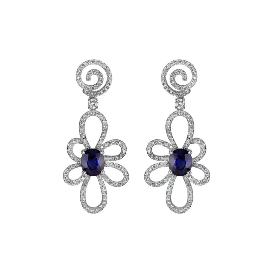 Diamond earrings with Sapphire Colette
