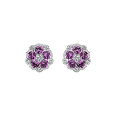 Diamond earrings and Sapphire Albertina