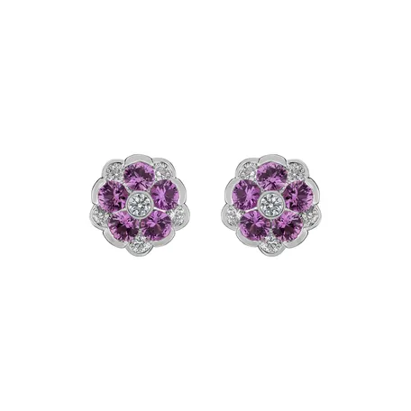 Diamond earrings and Sapphire Albertina
