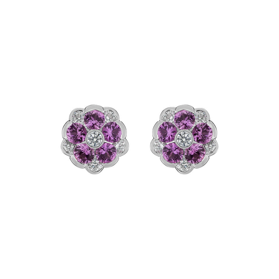 Diamond earrings and Sapphire Albertina