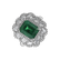 Diamond ring with Emerald Frozen Aurora2