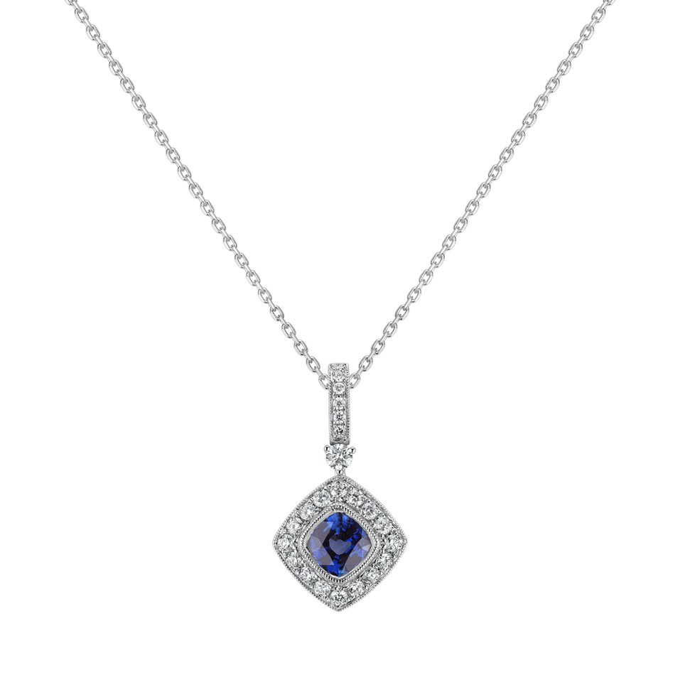 Diamond pendant with Sapphire Wise Blue
