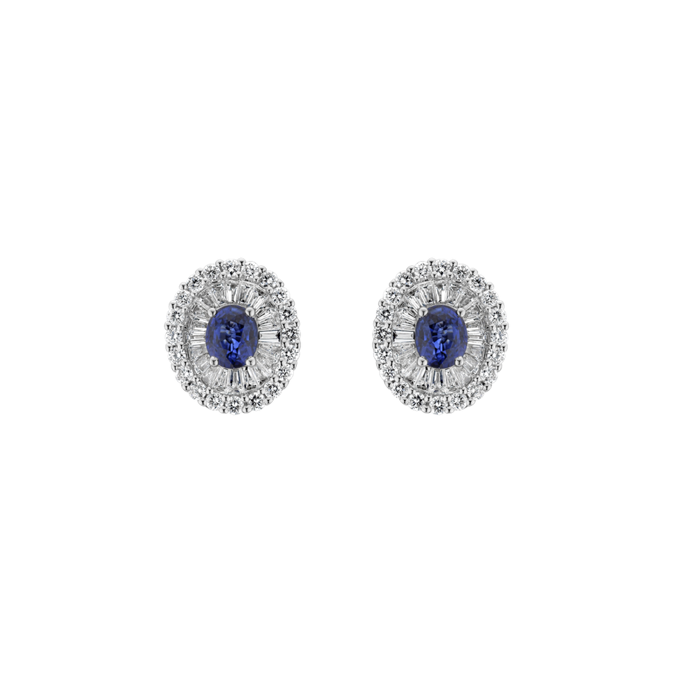 Diamond earrings with Sapphire Isaiah