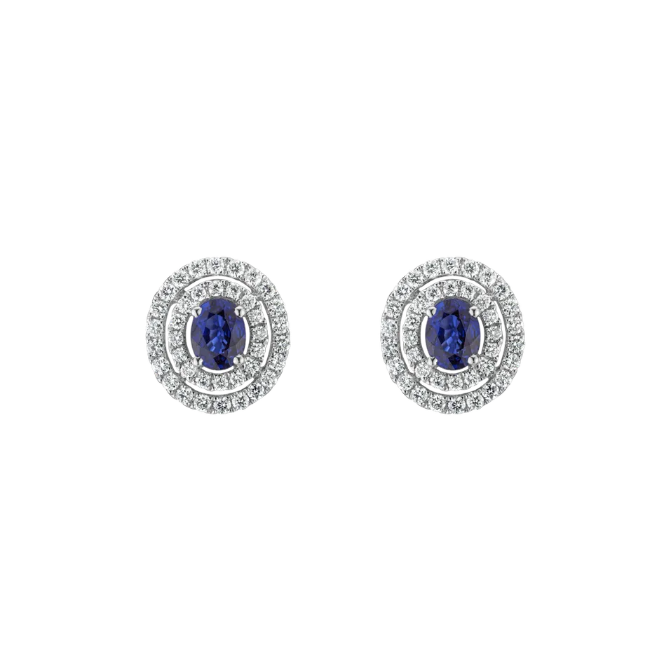 Diamond earrings with Sapphire Demetrio