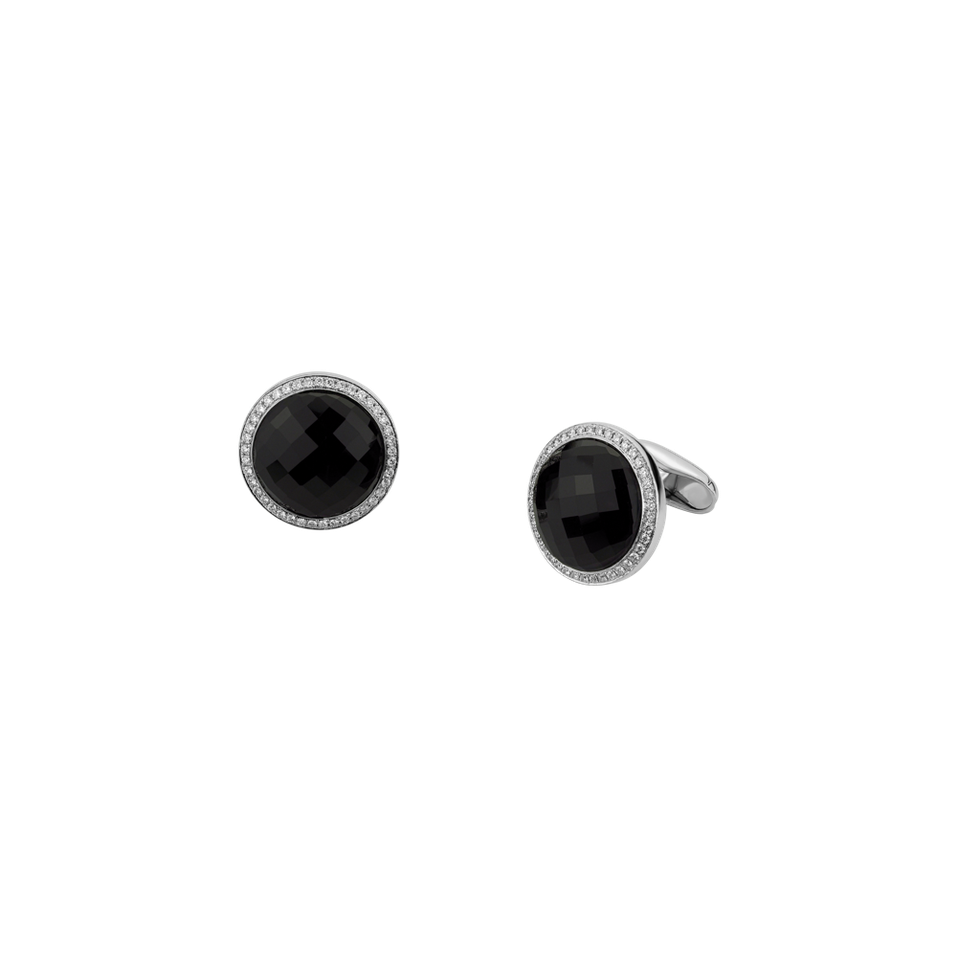 Diamond cufflinks with Onyx Paint it Black