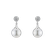 Diamond earrings with Pearl Crystal Sea2