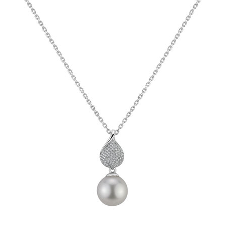 Diamond pendant with Pearl Selina
