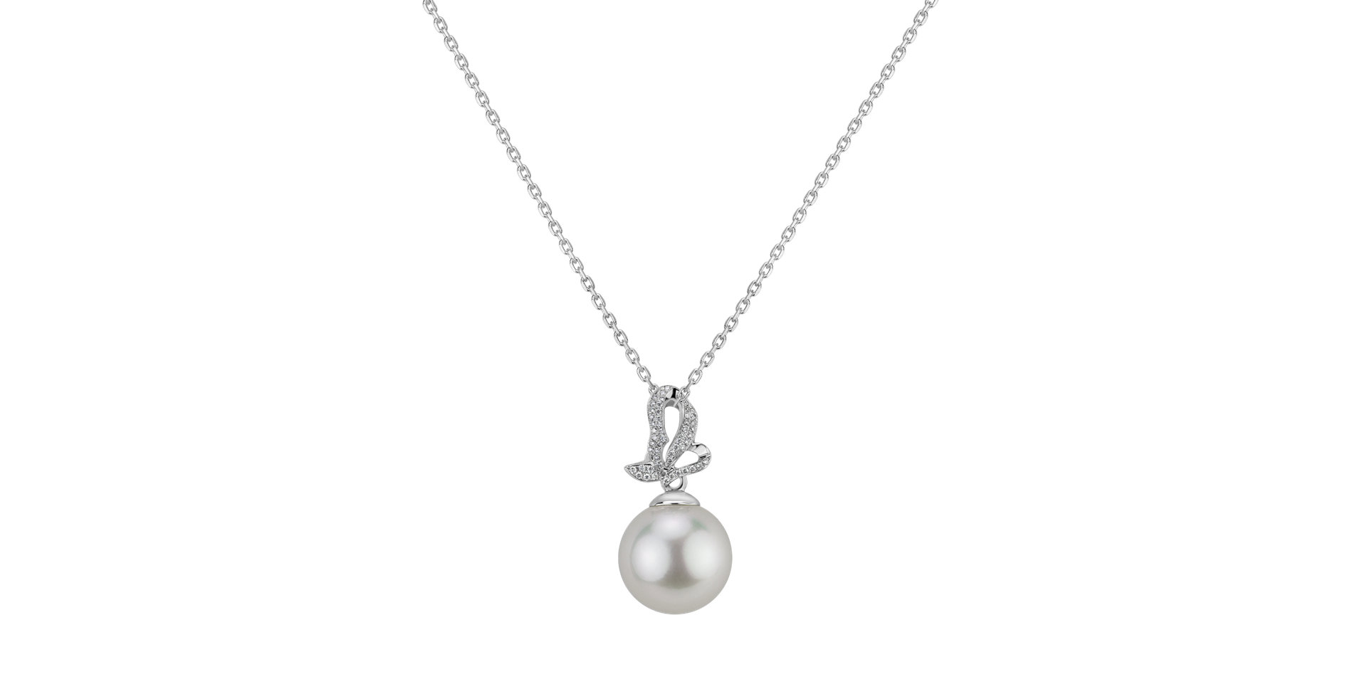 Diamond pendant with Pearl Stunning Shore