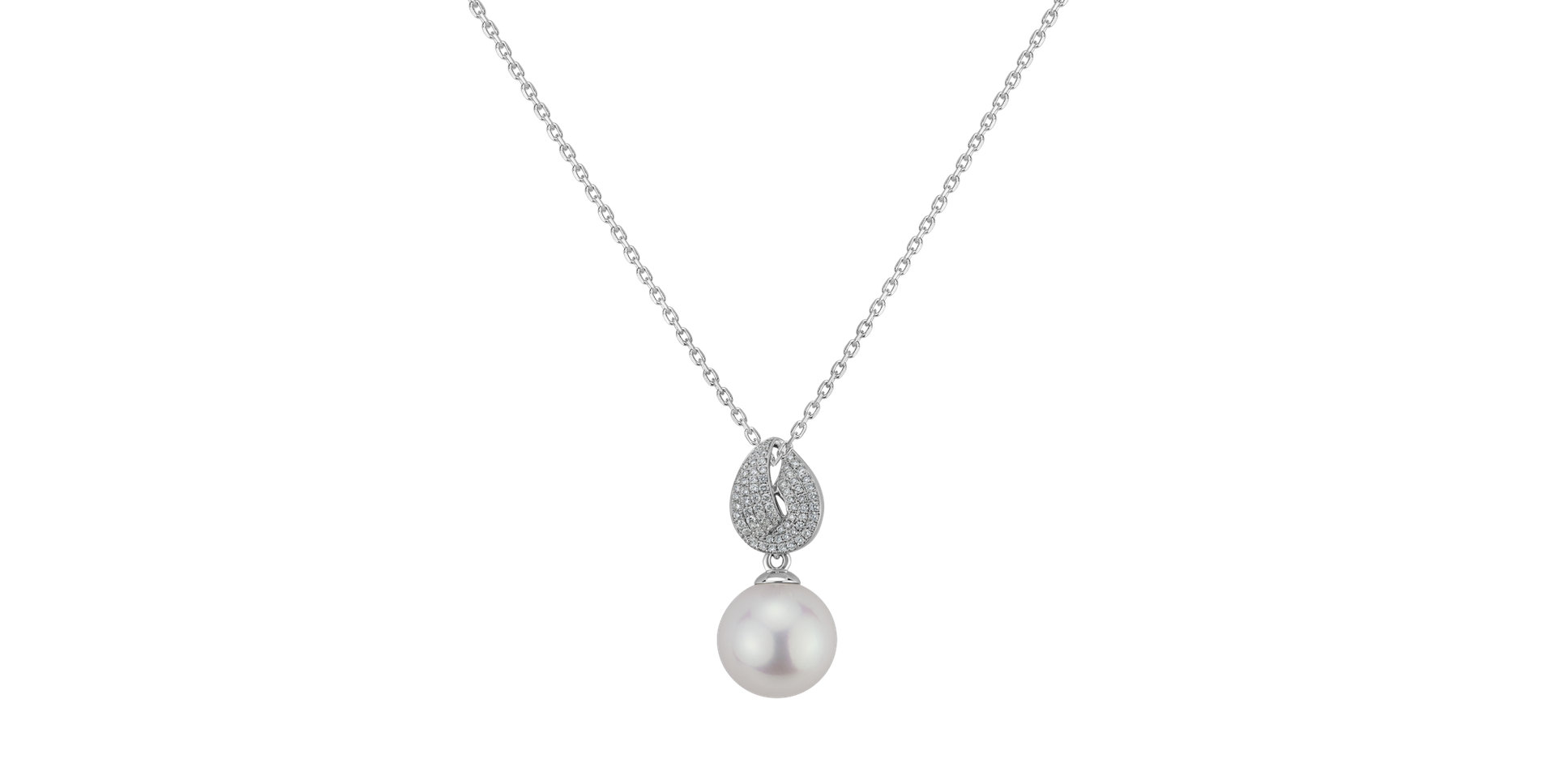 Diamond pendant with Pearl Lavish Coast