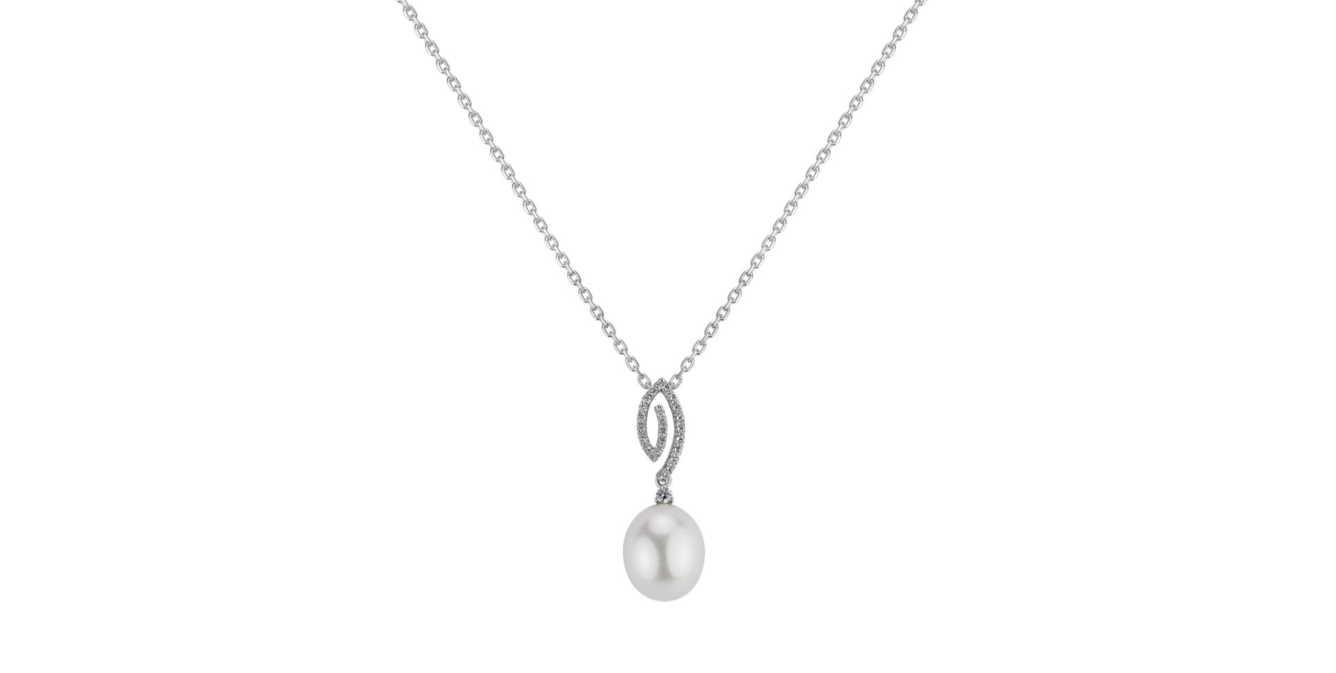 Diamond pendant with Pearl Atlantida Treasure