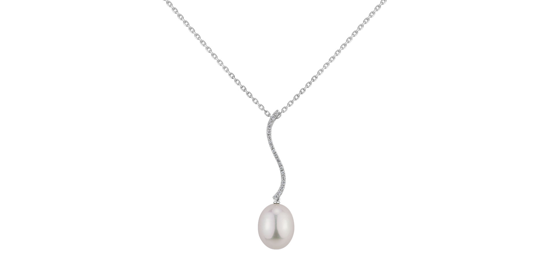 Diamond pendant with Pearl Synthetic vibe