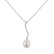 Diamond necklace with Pearl Synthetic vibe1