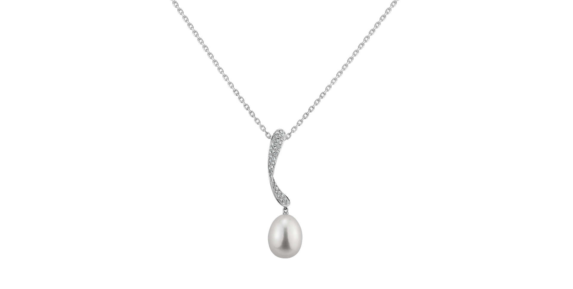 Diamond pendant with Pearl Coastal Dream