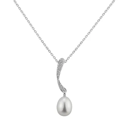 Diamond pendant with Pearl Coastal Dream