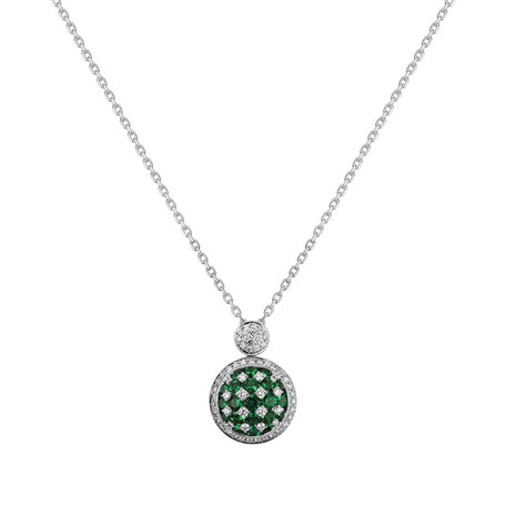 Diamond pendant with Emerald Broadway