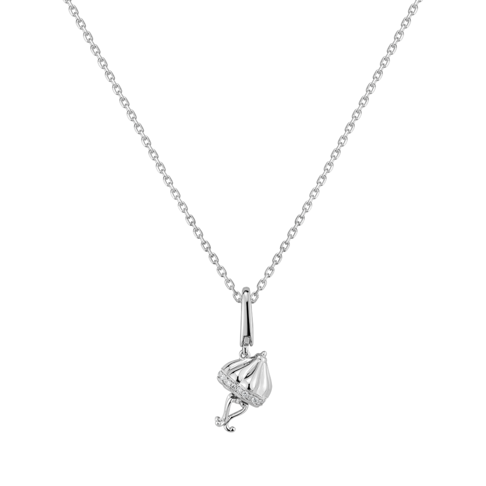 Diamond pendant Invisible Jellyfish