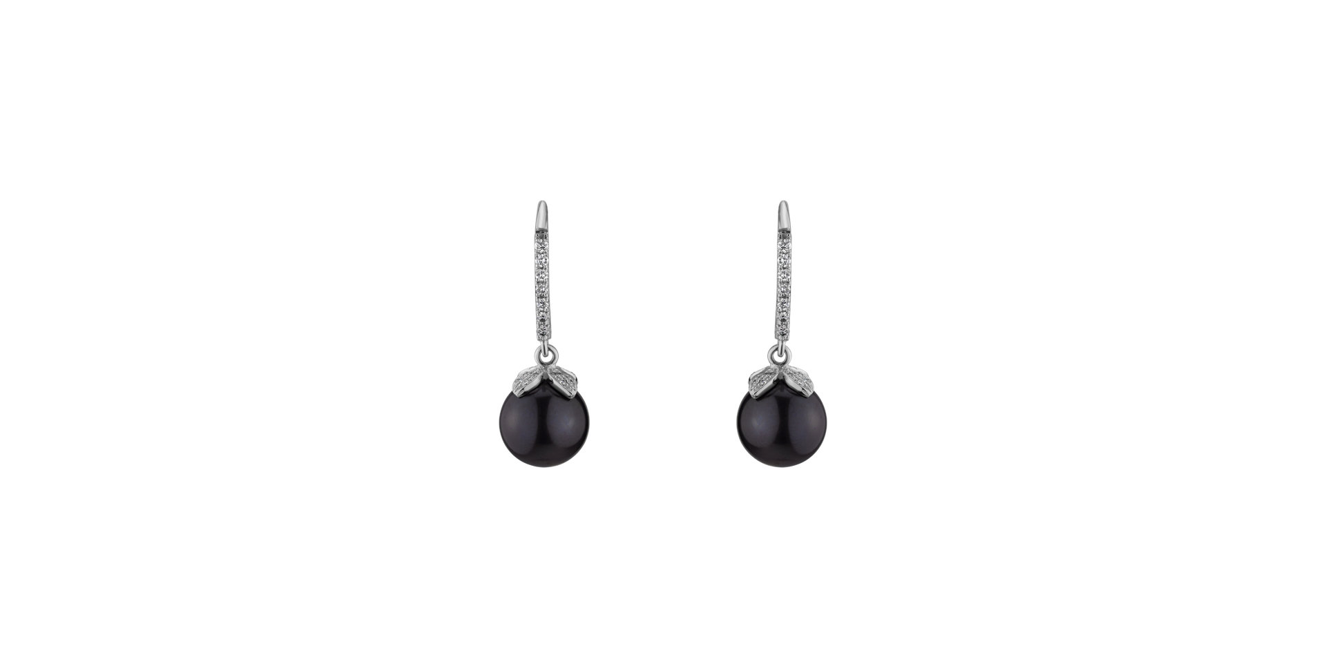 Diamond earrings with Pearl Indescribable Pearls